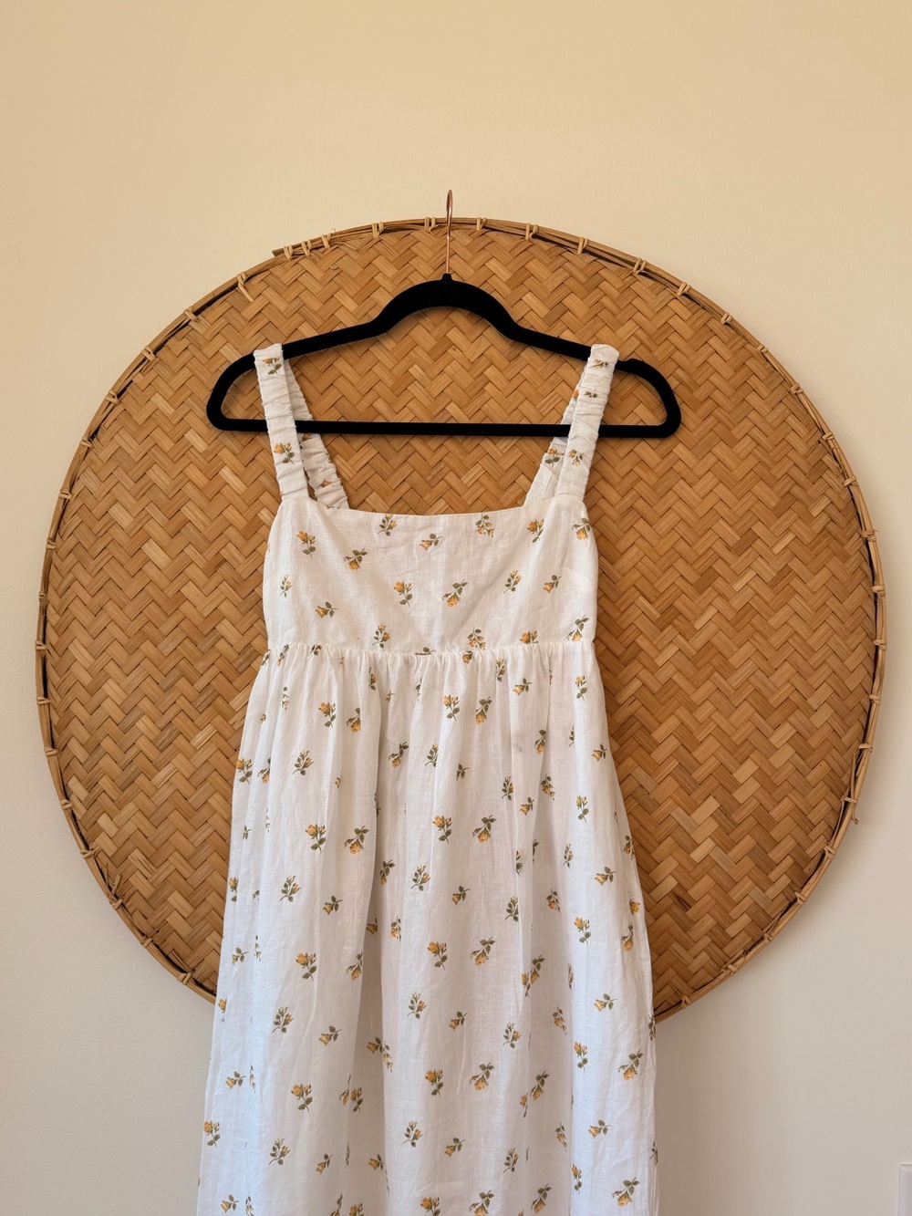REFORMATION TANA FLORAL LINEN MAXI DRESS SMOCKING RUCHED STRAPS BOHO EUROSUMMER - Picture 9 of 15